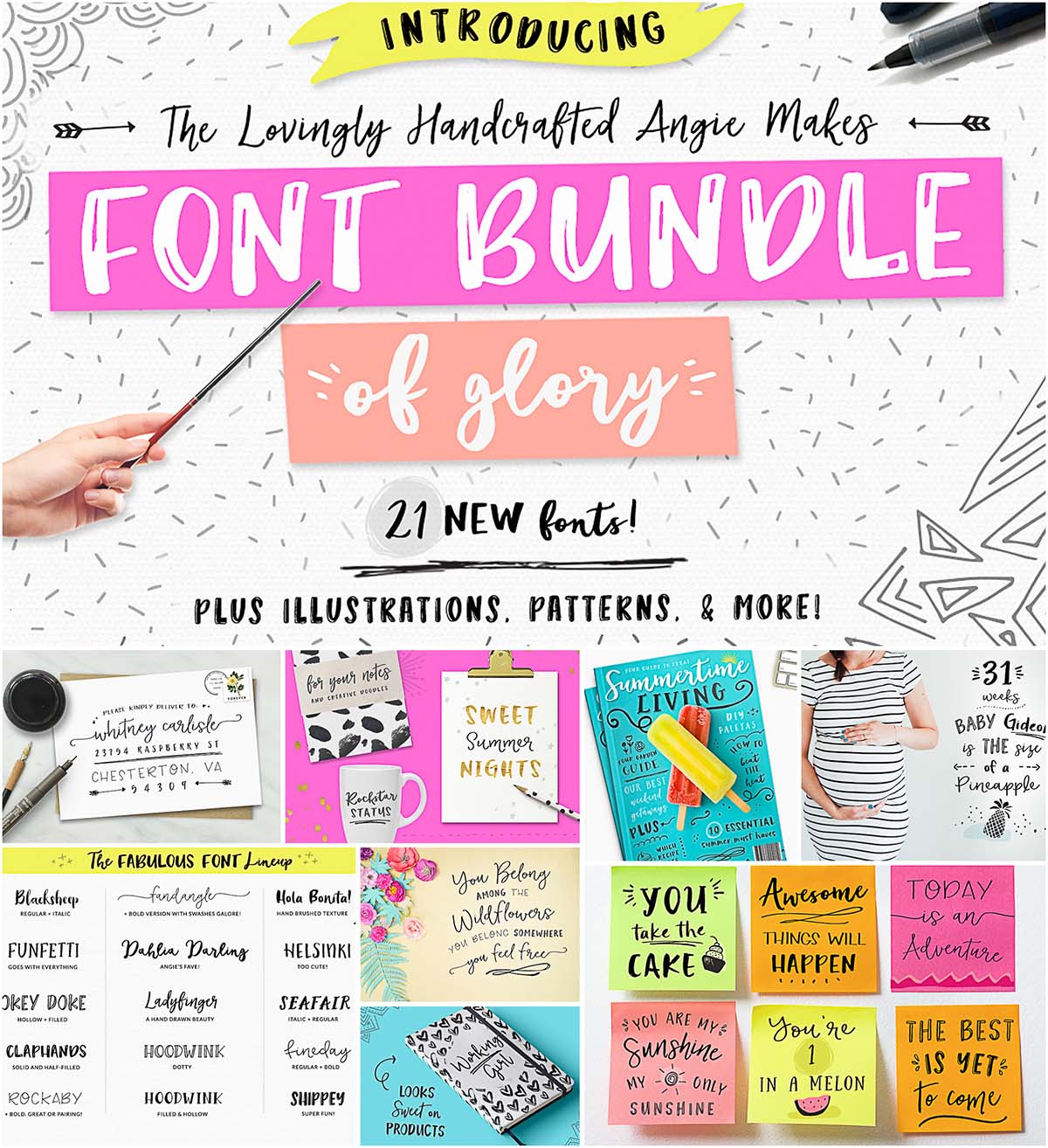 Amazing font bundle with extras