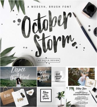 October storm brush font