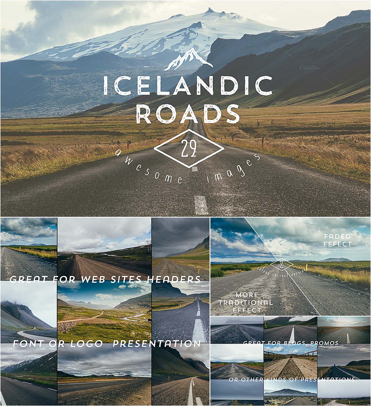 29 Icelandic roads backgrounds