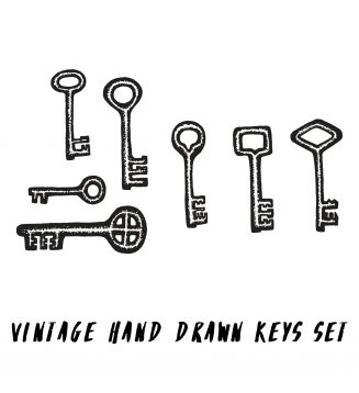 Hand drawn keys set