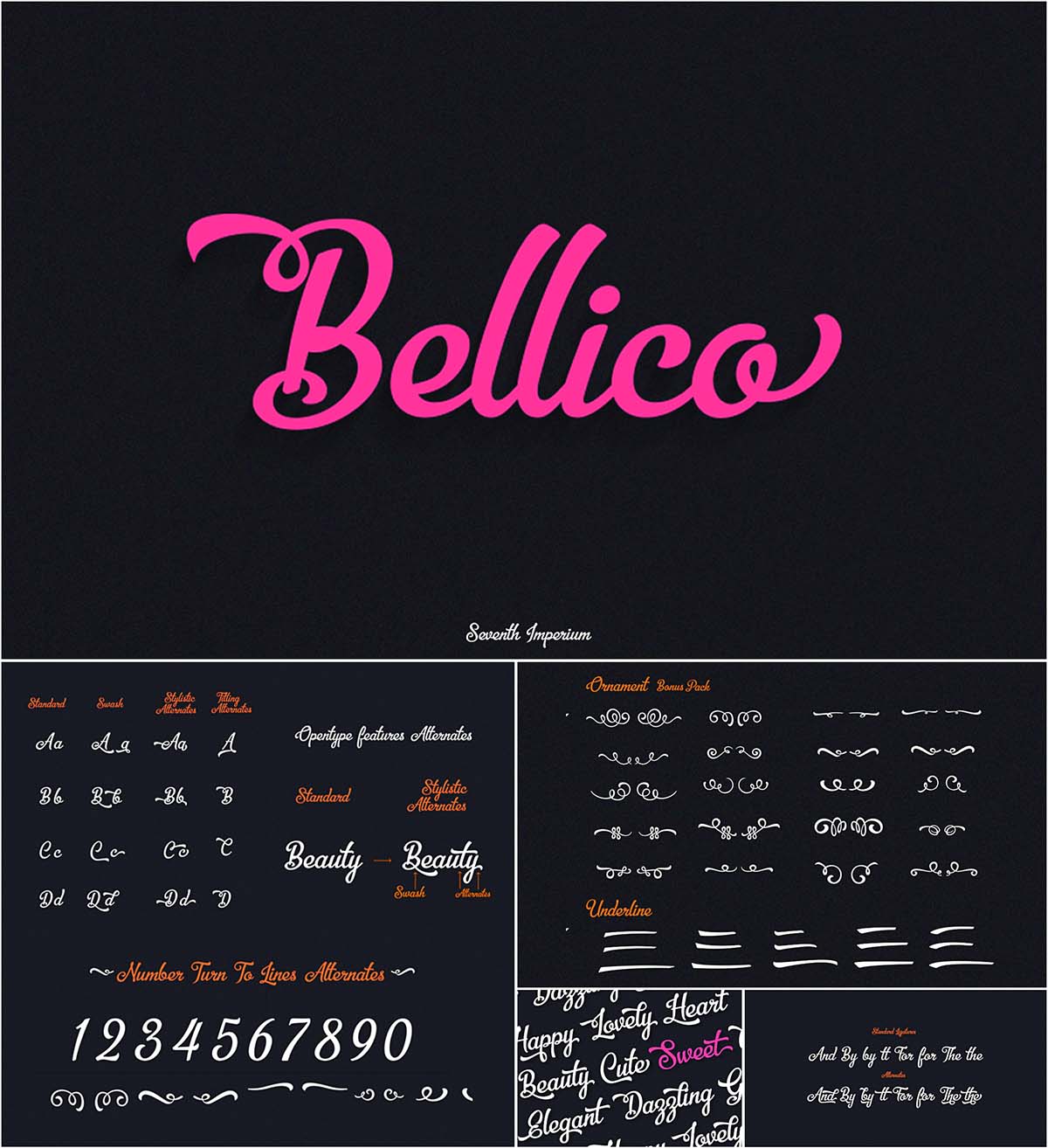 Bellico cursive typeface