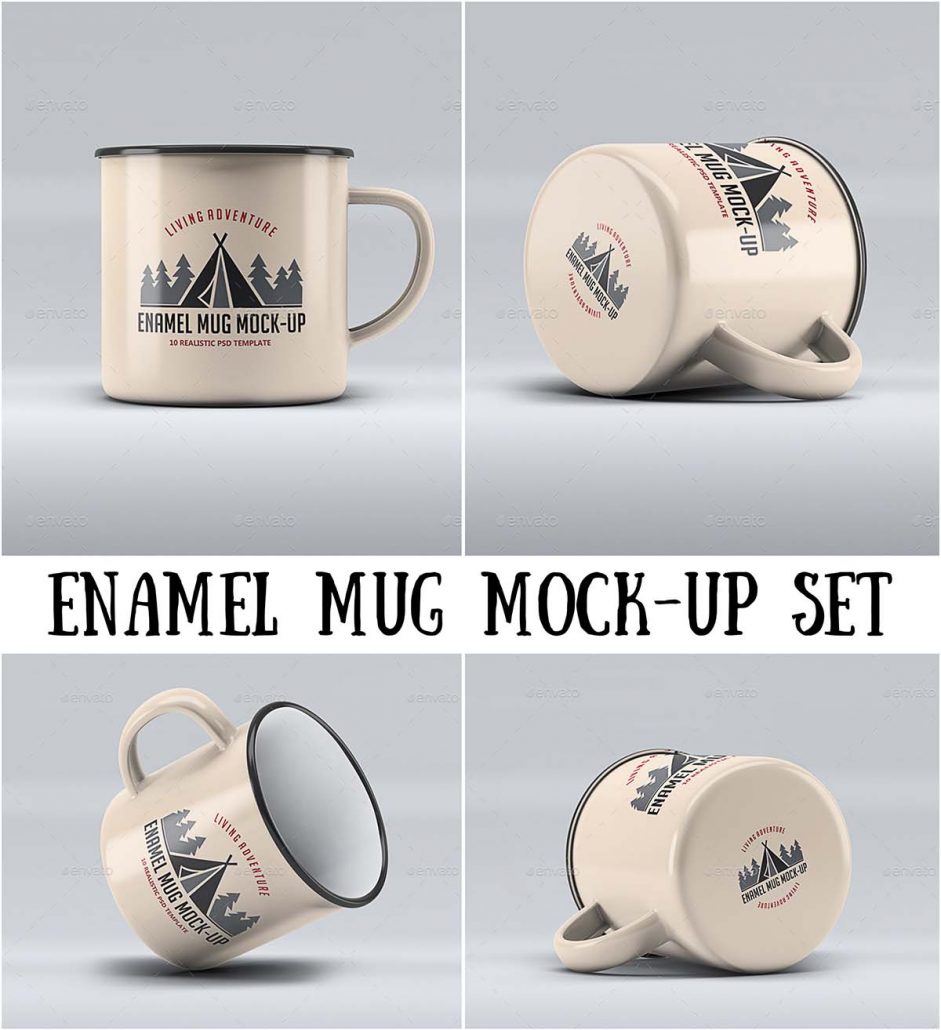 Download Enamel Mug Mockup Set Free Download