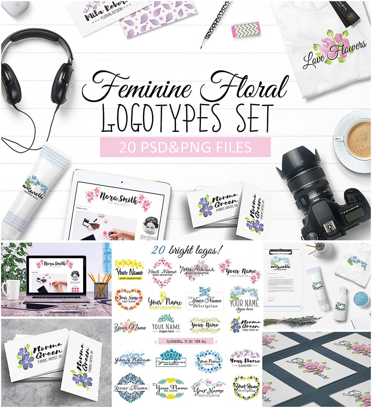 feminine logo collection