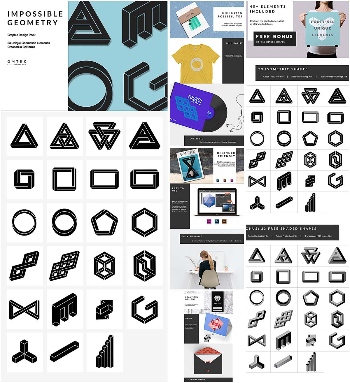 Impossible geometry illustration collection