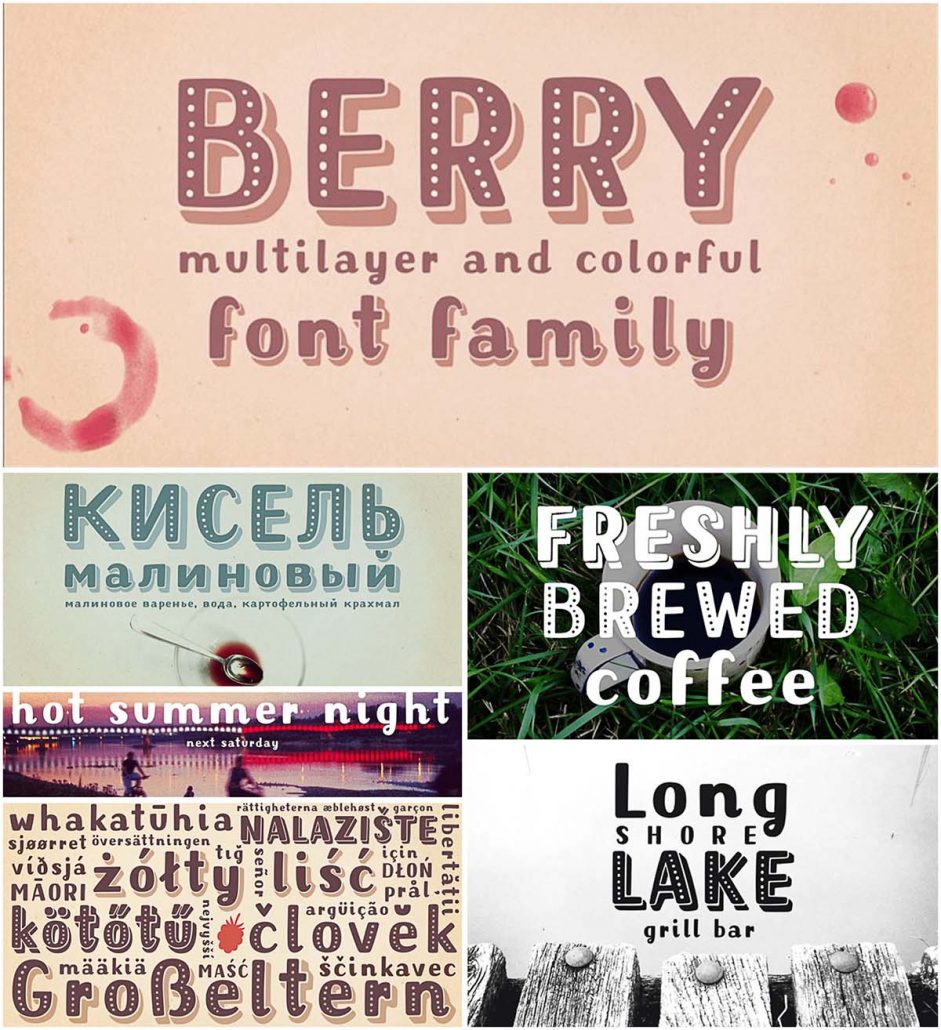 Mrs Berry font family with cyrillic typeface | Free download