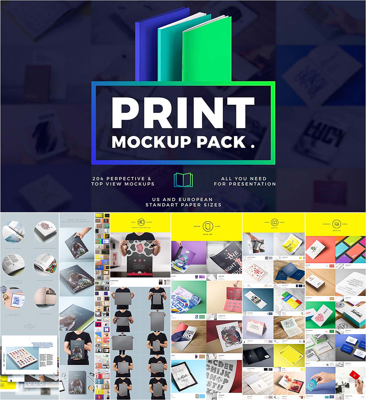 Various prints mock up bundle | Free download