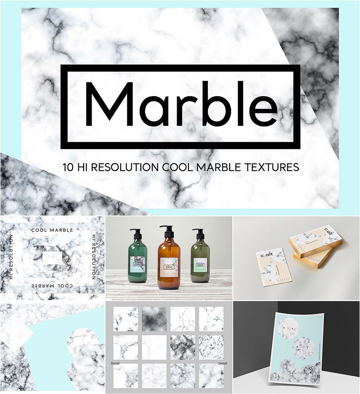 Cool marble texture set
