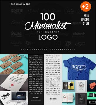100 Minimalist logo collection