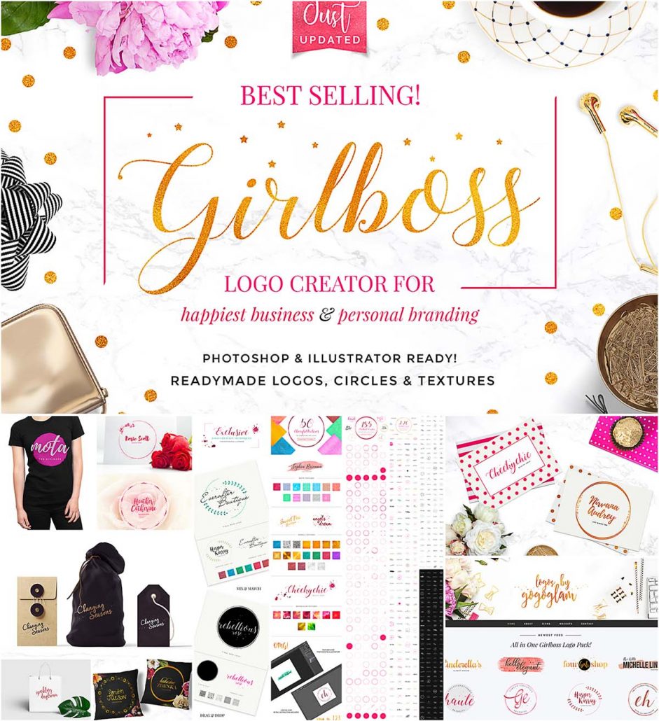 Girlboss logo creation kit | Free download