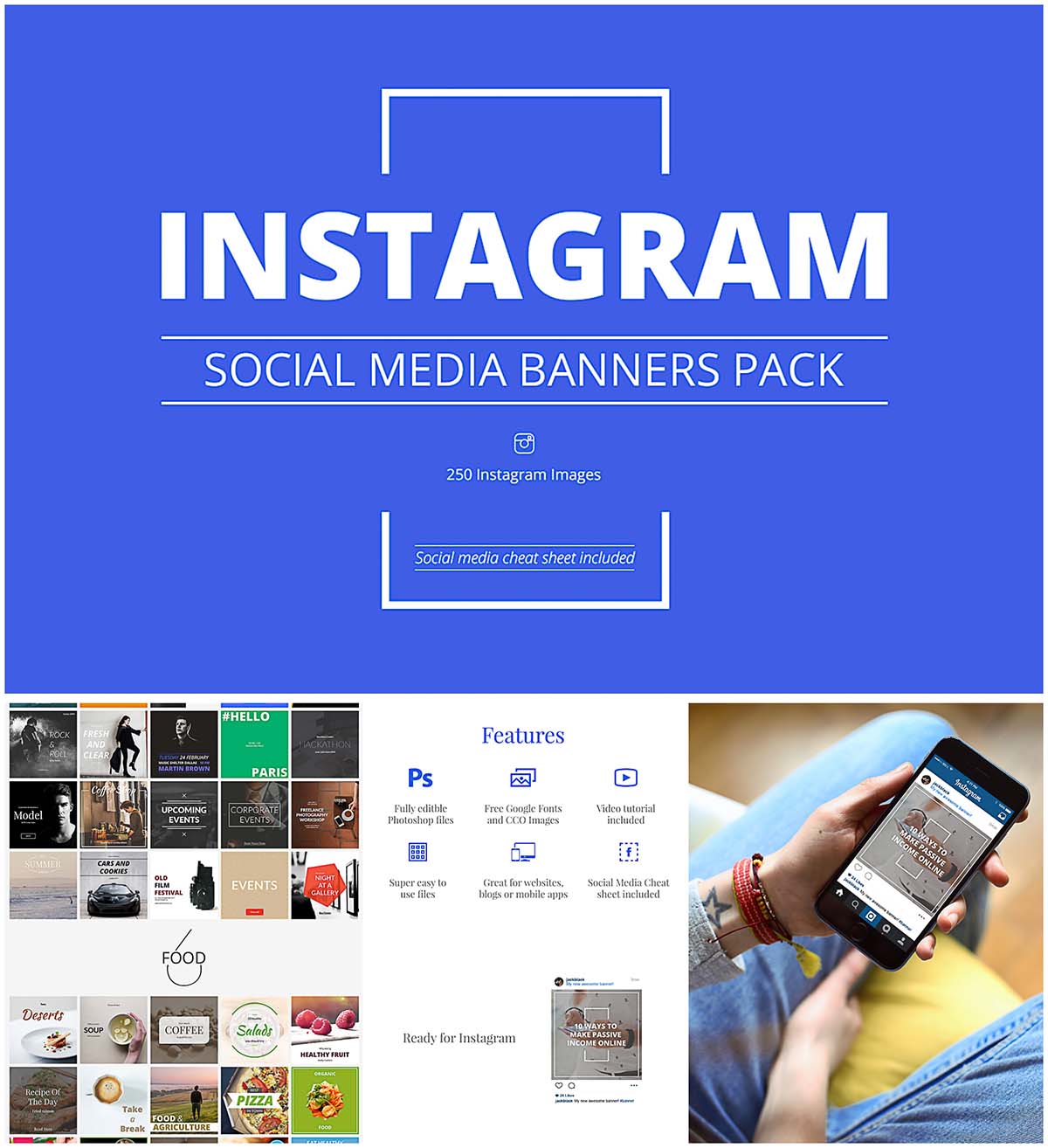 Instagram social media banners collection
