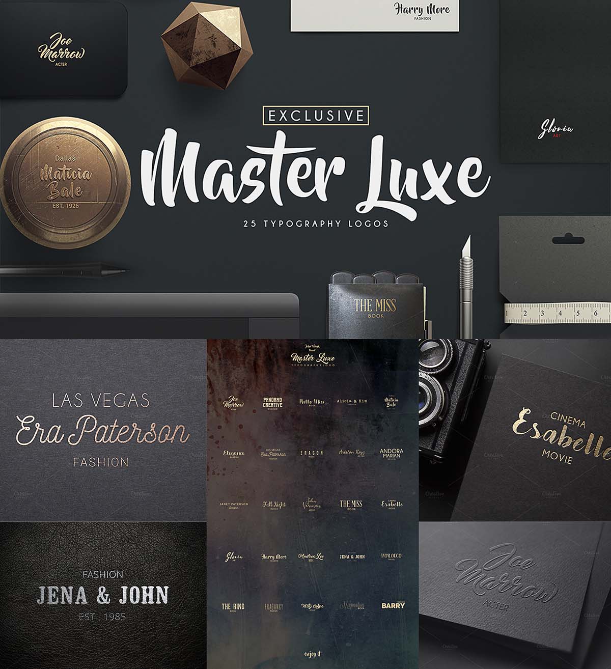 Master luxe typography logo set
