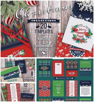 Christmas templates cards and patterns