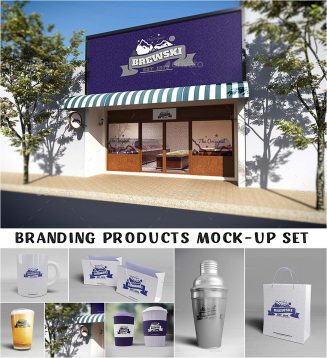Branding products mockup