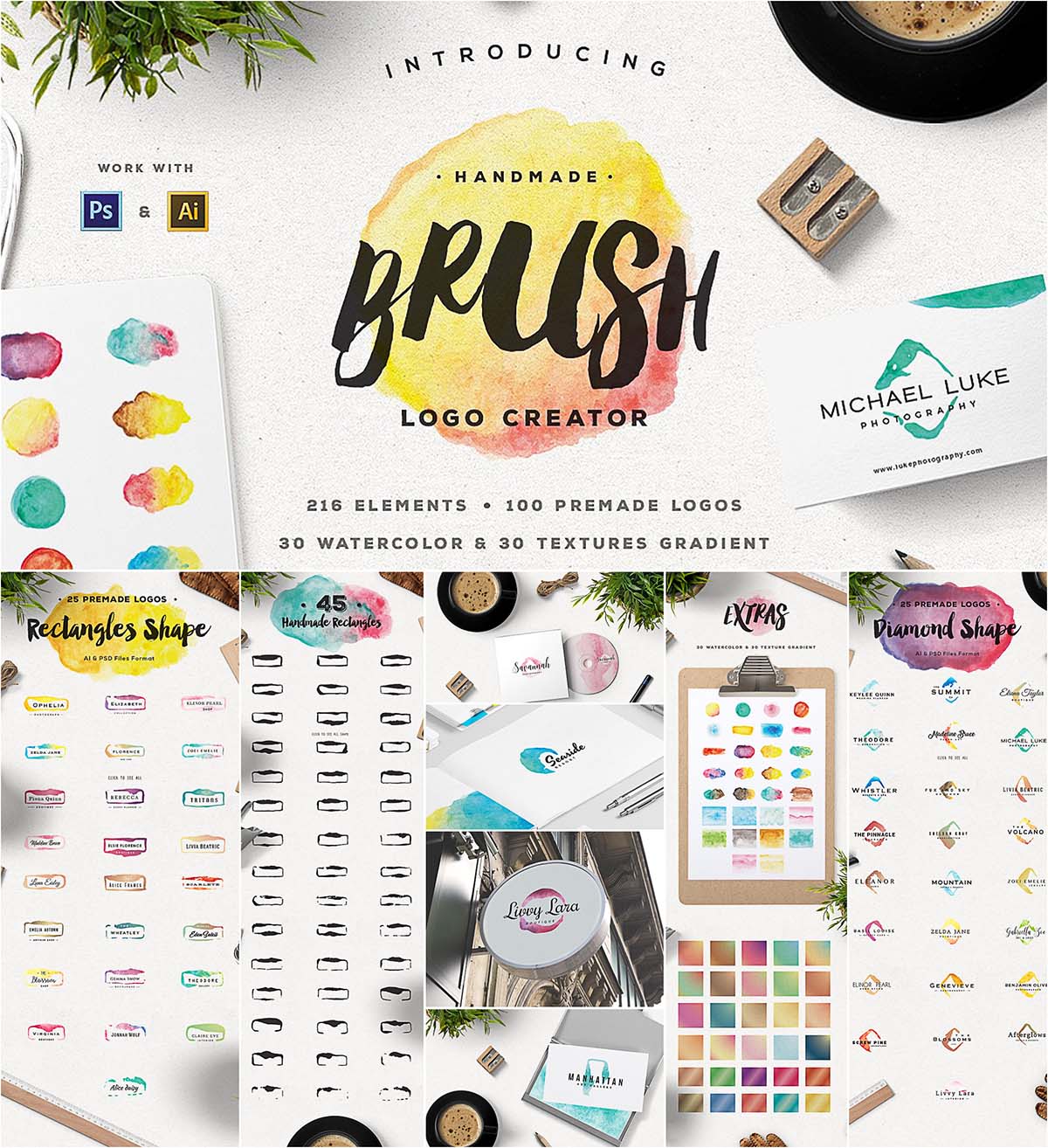 Brush logo creator