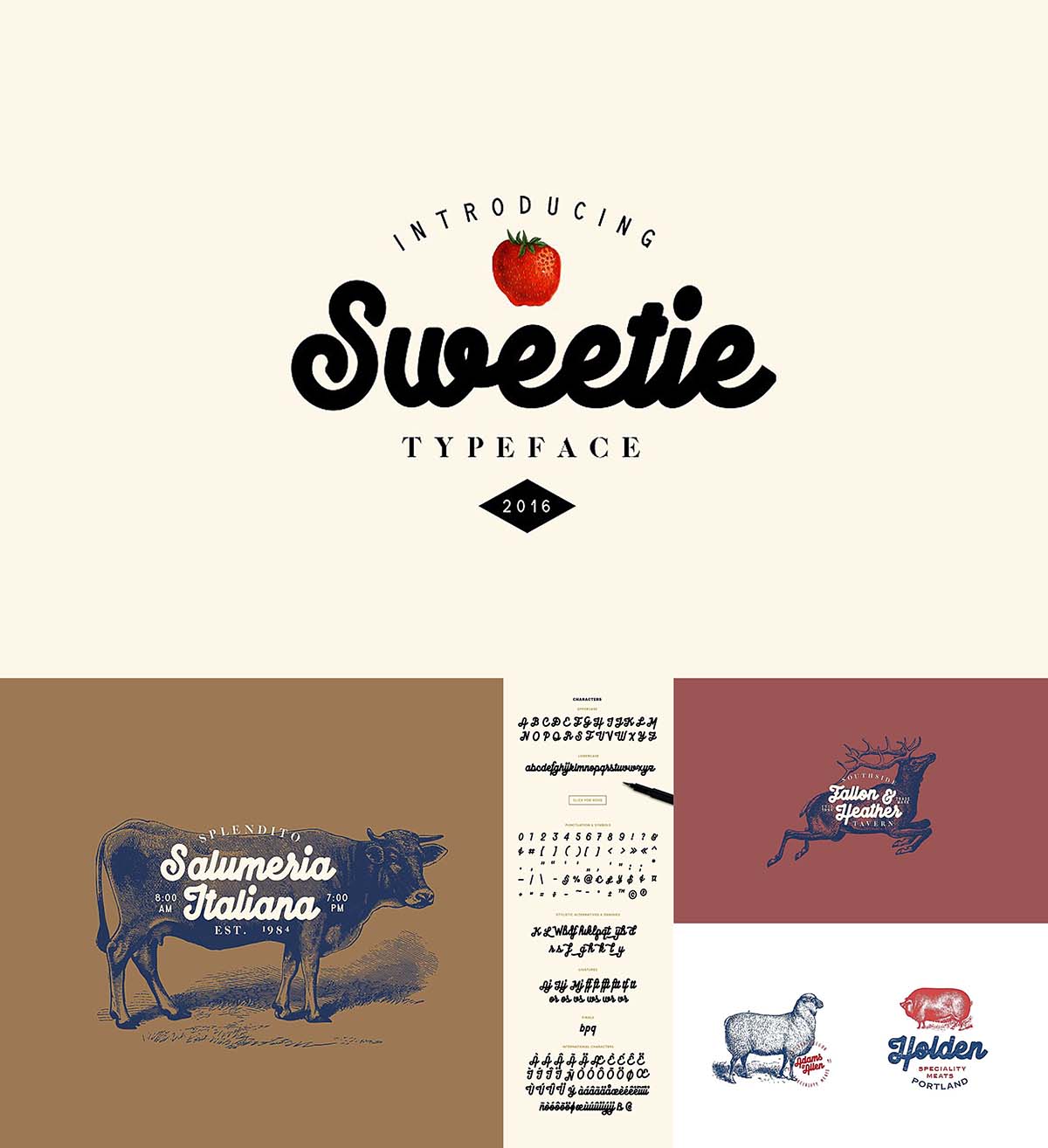 Sweetie monoline typeface