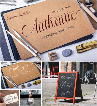 Authentic handlettered font