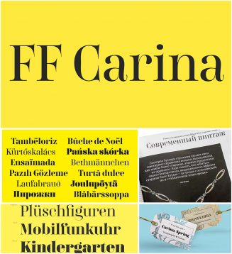 Carina cyrillic font family
