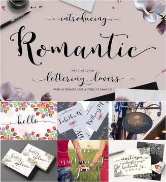 Romantic font