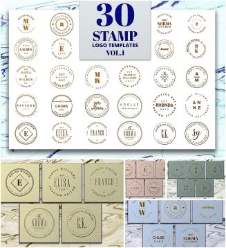 30 stamp logo templates