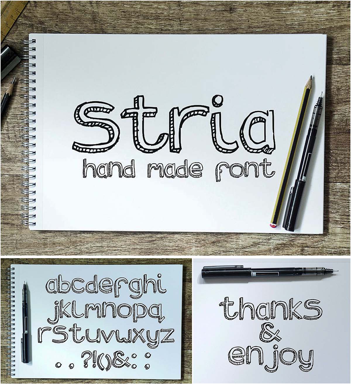 Stria 3d font