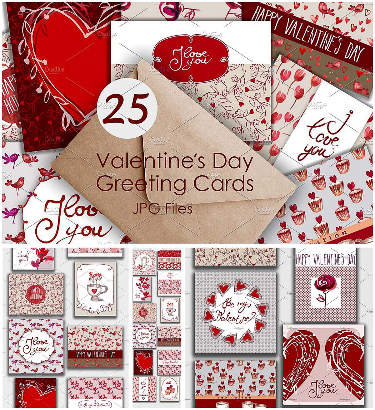 25 valentines day greeting cards
