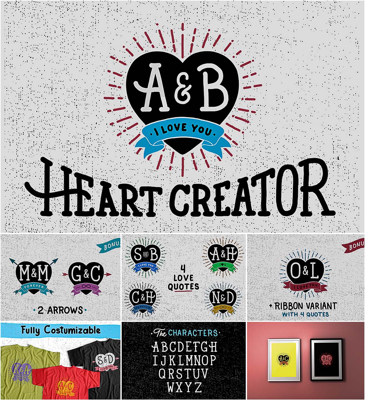 Valentines day hearts creator kit