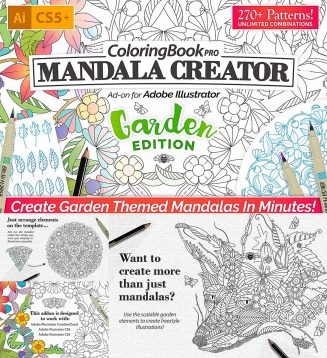 Coloring book mandala creator garden edition