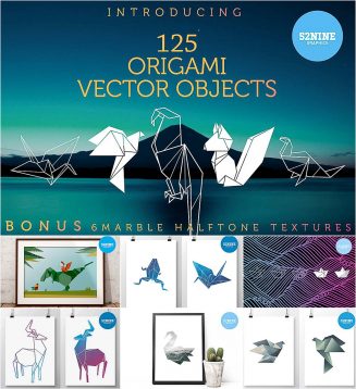 Origami vector pack