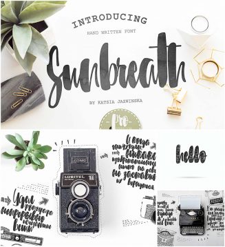 Sunbreath brush font 