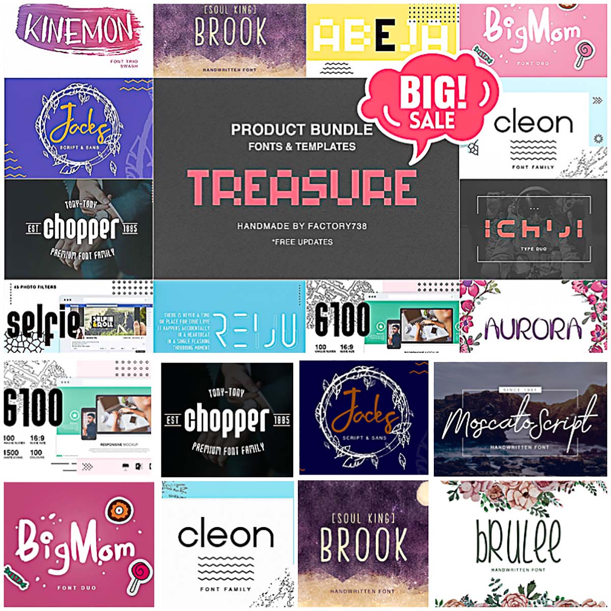 Treasure font collection