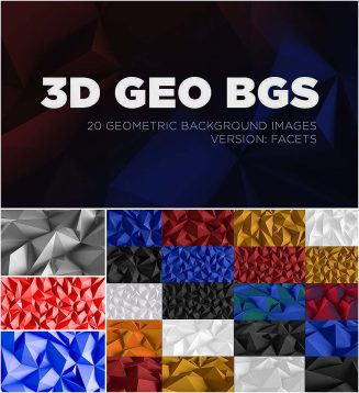 Geometric background polygon 3d