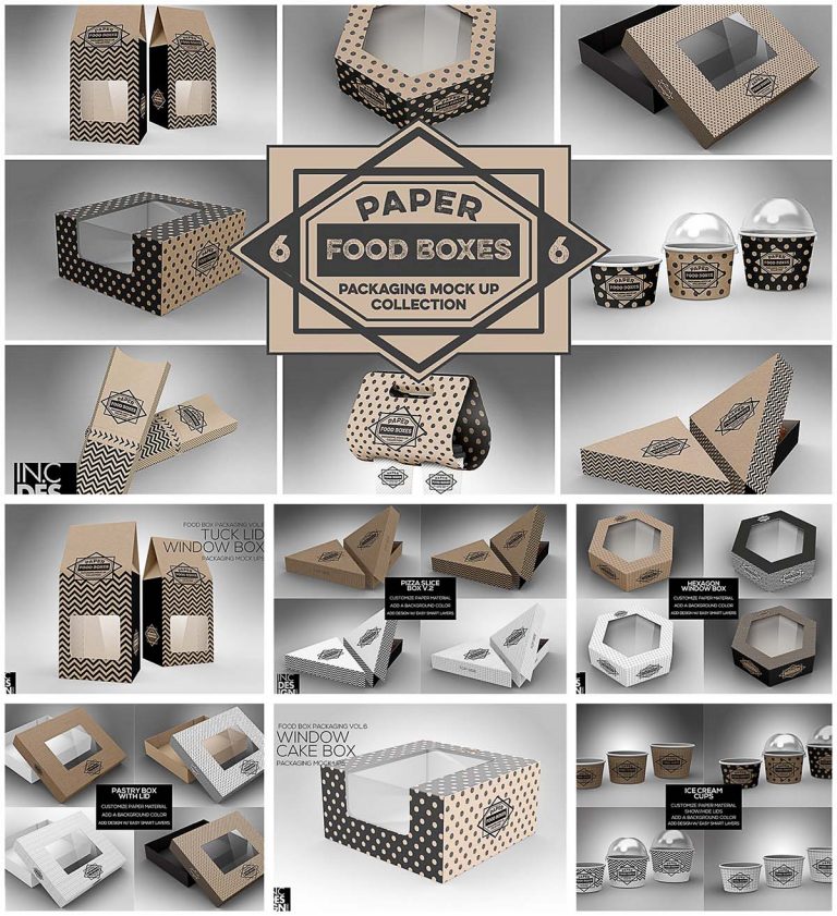 Food box packaging mockups | Free download