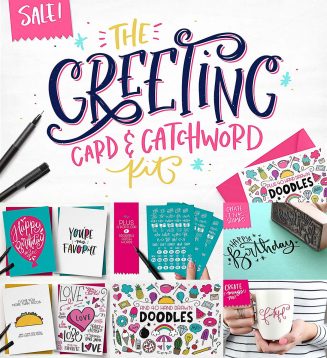 The greeting card and catchword bundle