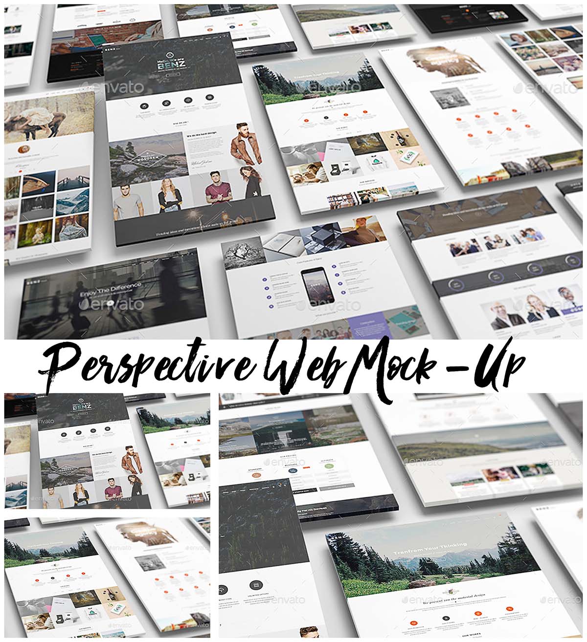Web page perspective mockup