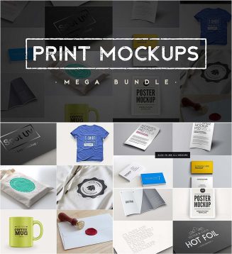 Print mockups bundle
