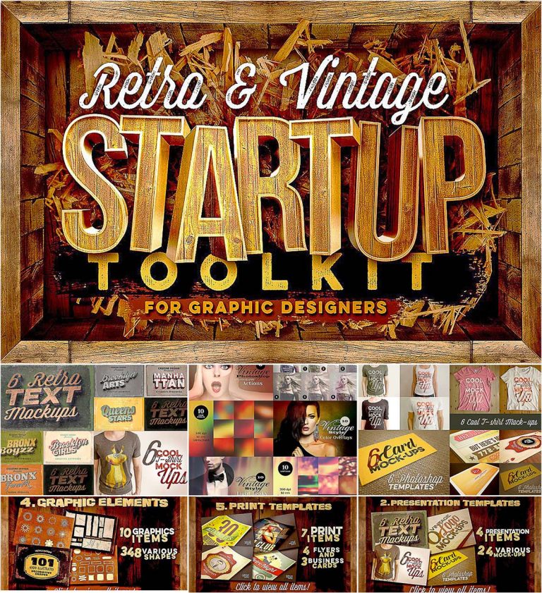 Retro Sign Toolkit Retro vintage toolkit | Free download