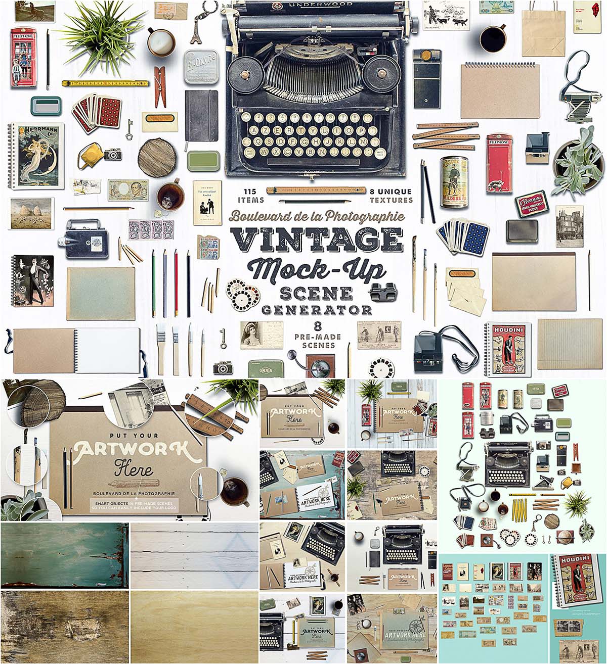 Download Vintage Mockup Scene Generator Free Download