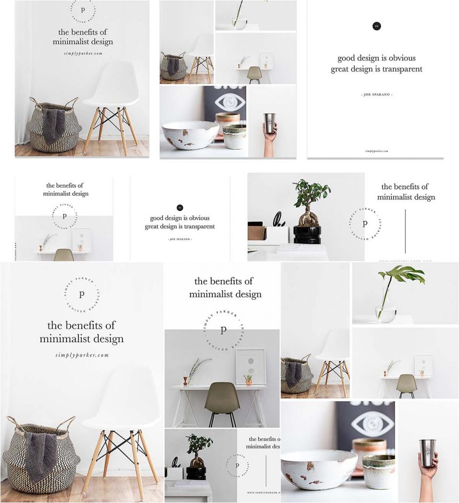 Minimal social media marketing kit Free download