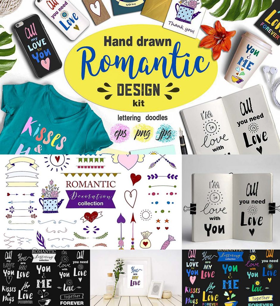 Romantic design kit | Free download