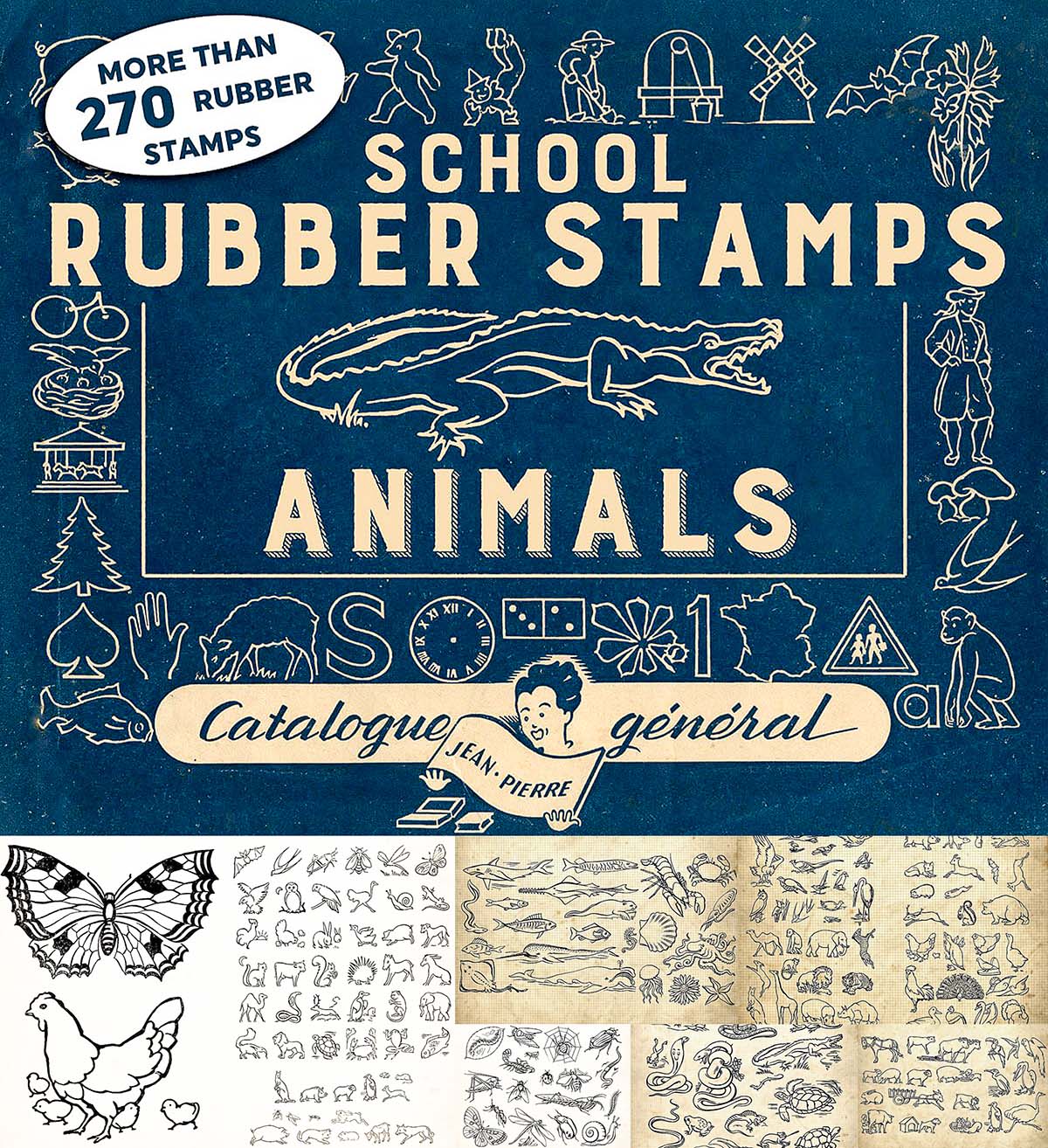 Rubber stamps animals bonus