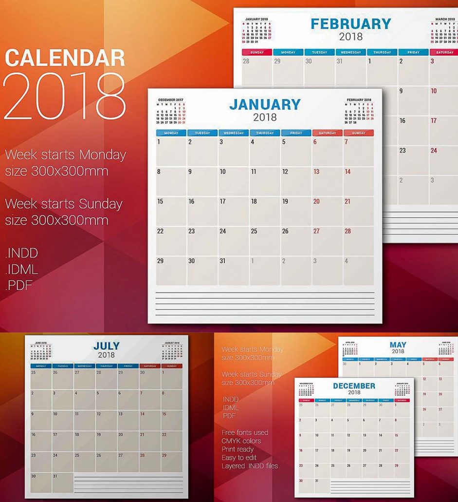 Monthly planner 2018 | Free download