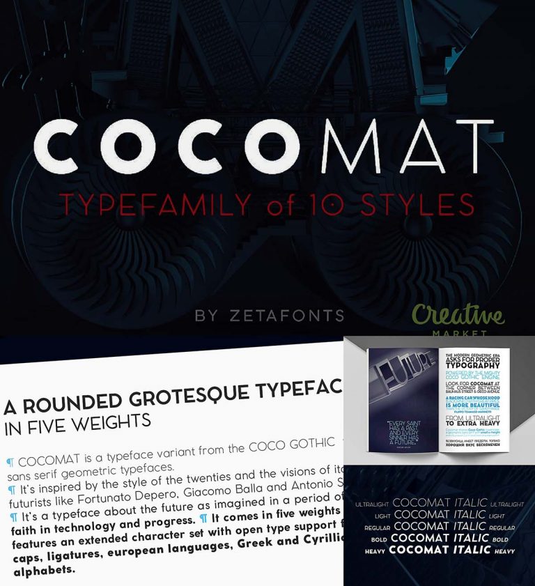 Cocomat font family | Free download