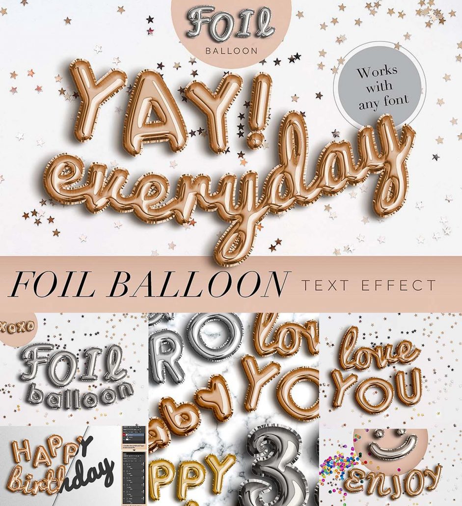 Download Foil Baloon Text Effect Free Download