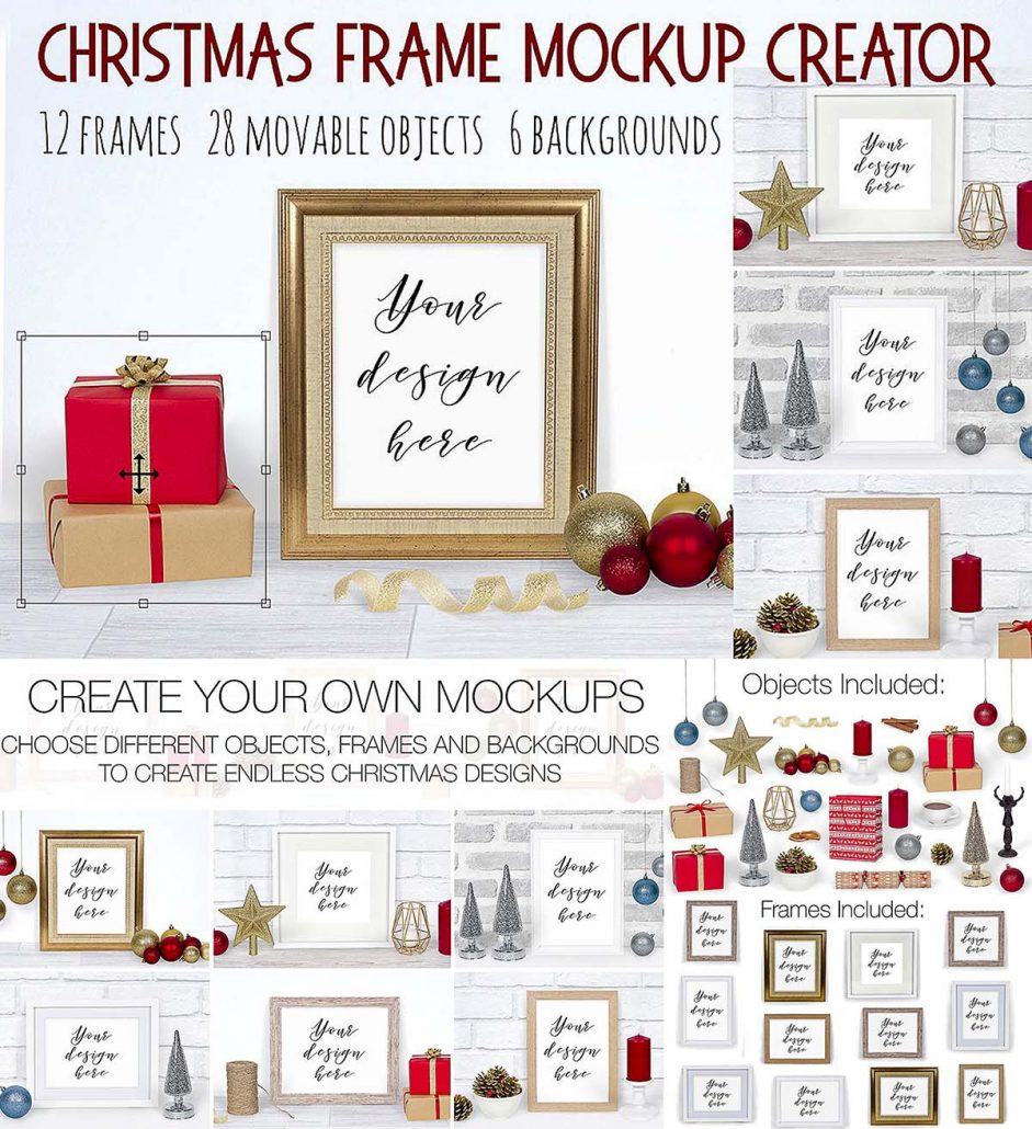 Christmas Mockup Scene Creator | Free Download