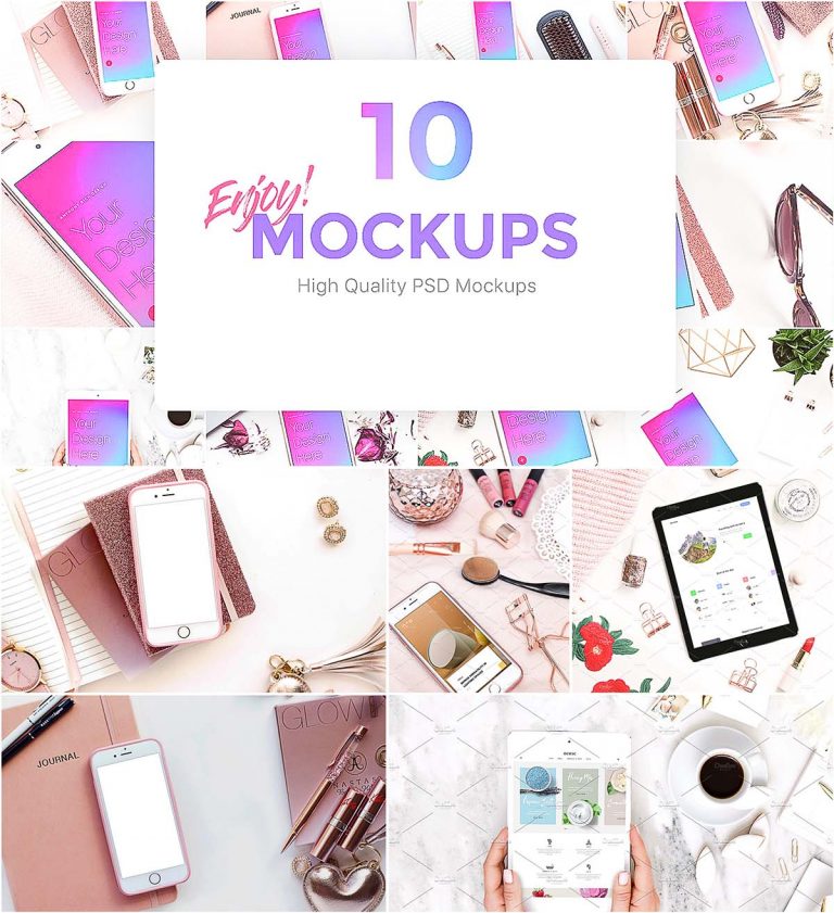 Download 10 Cosmetics Beauty Mockups Bundle | Free download