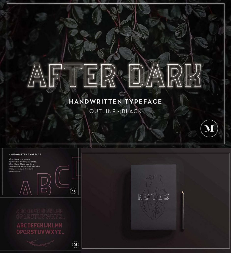 After dark перевод. Dark шрифт.