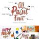 Flow oil paint font svg