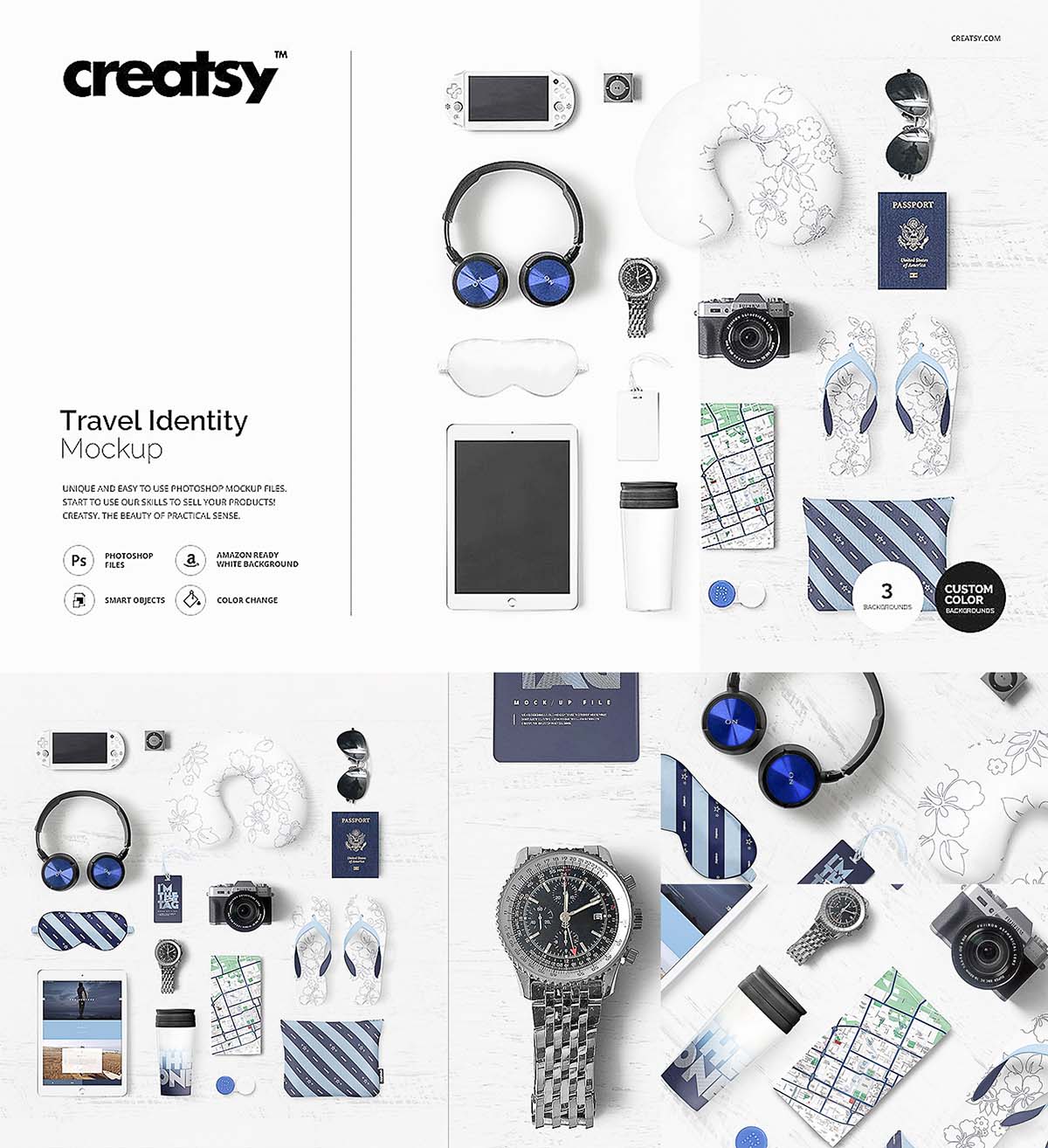 Download Travel Identity Mockup Set Free Download