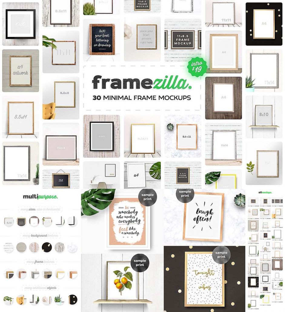 Framezilla 30 Frame Mockups Free download