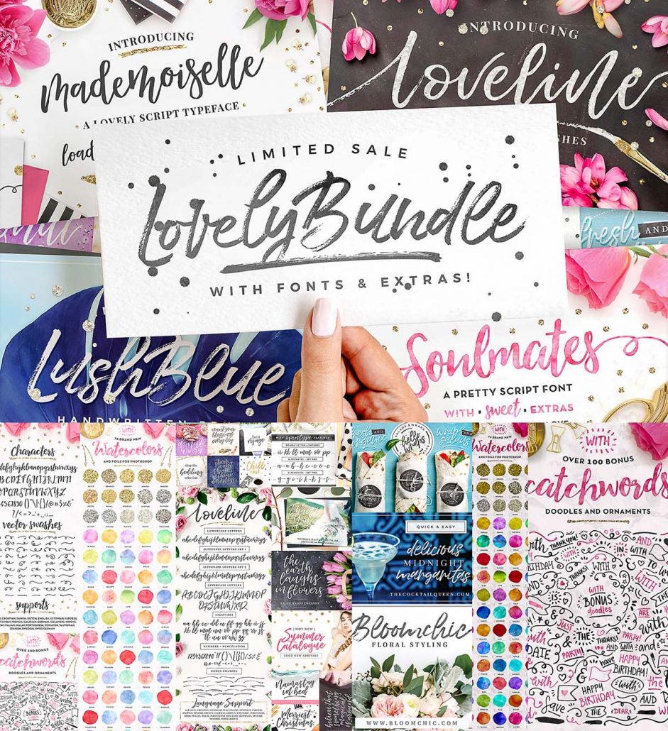 Download The Lovely Font Bundle With Extras Free Download